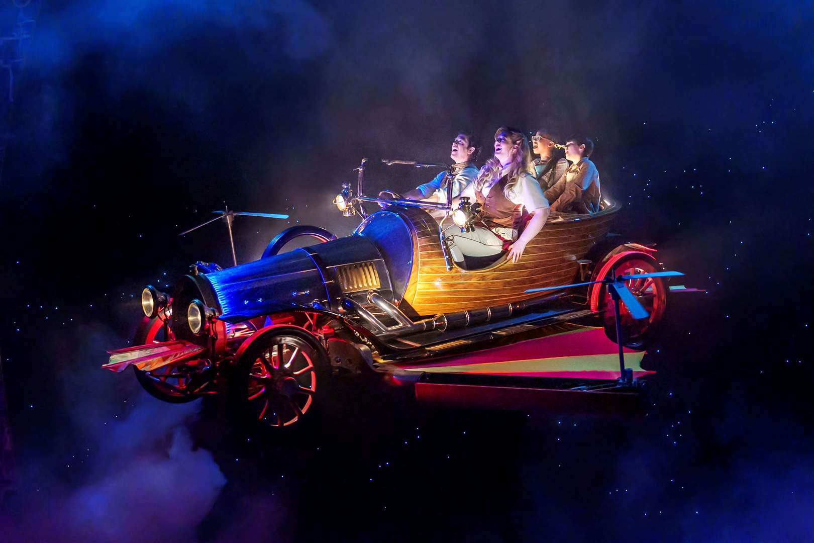 Chitty Chitty Bang Bang in flight. Picture Paul Coltas