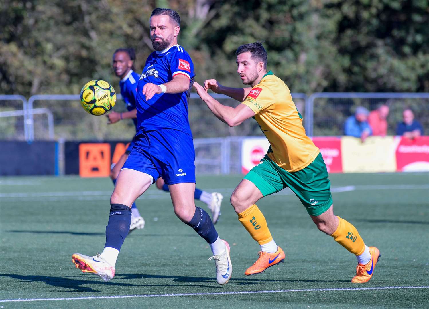 Margate player-manager Ben Greenhalgh in action against Horsham. Picture: Stuart Watson