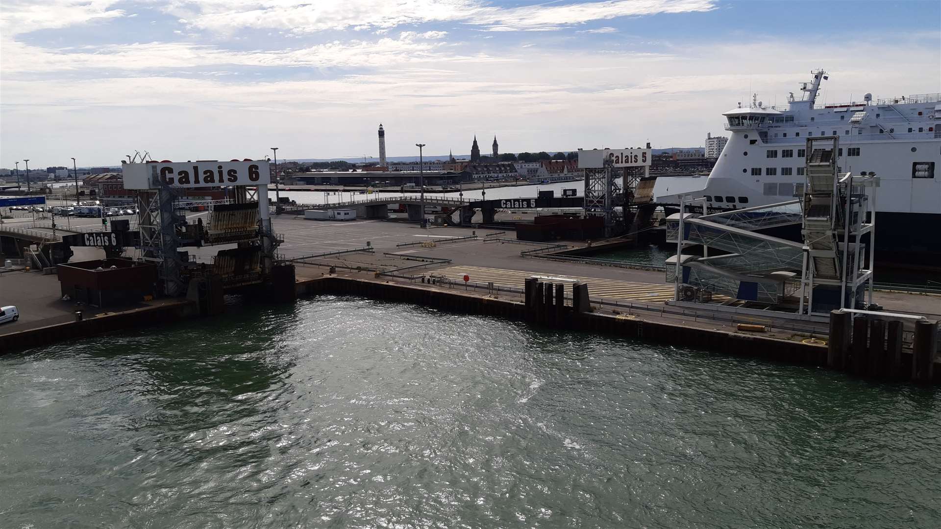 The lorry was stopped at Calais. Library image