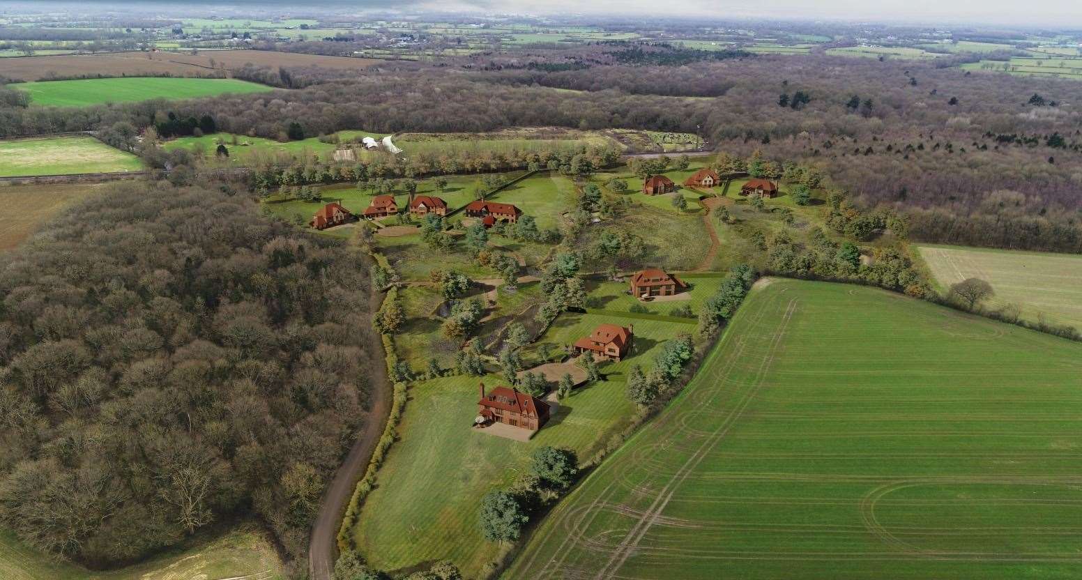 How the former Great Chart Golf Club could look with 10 executive homes on it. Picture: Clarus Homes