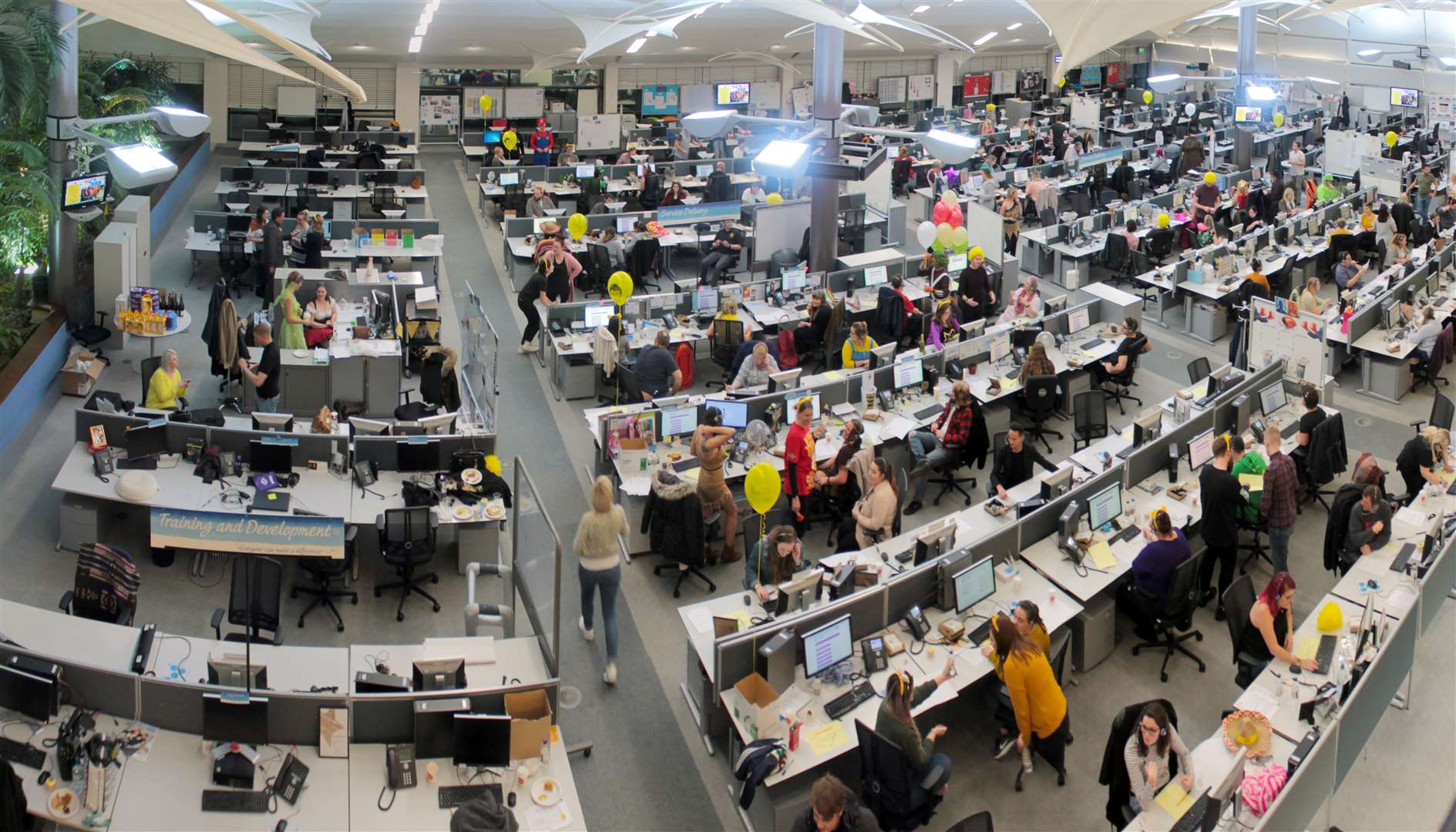 Staff at Saga's call centre in Broadstairs - which is now on the market with staff switching to working at home