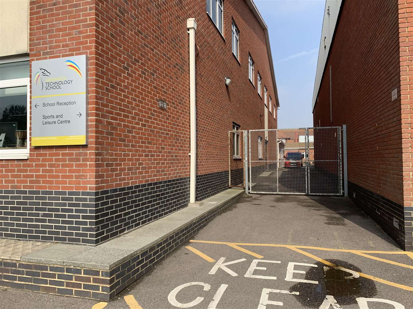 School gates remained closed at Sandwich Technology School for A-Level results day