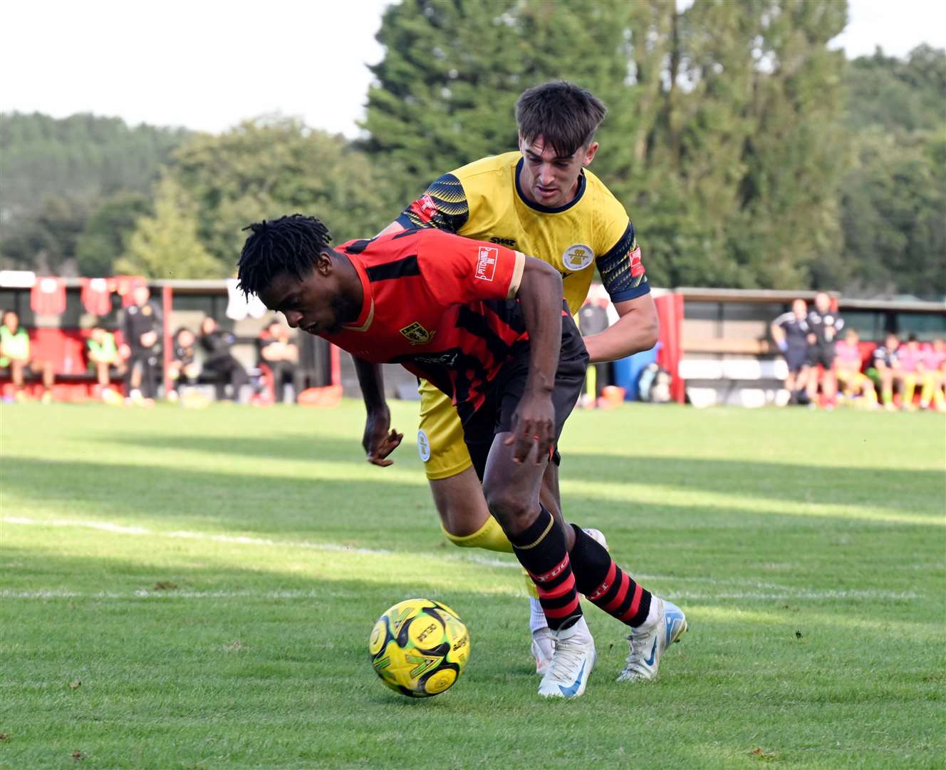 Sittingbourne try to fight back against Plymouth Parkway in the FA Cup. Picture: Barry Goodwin