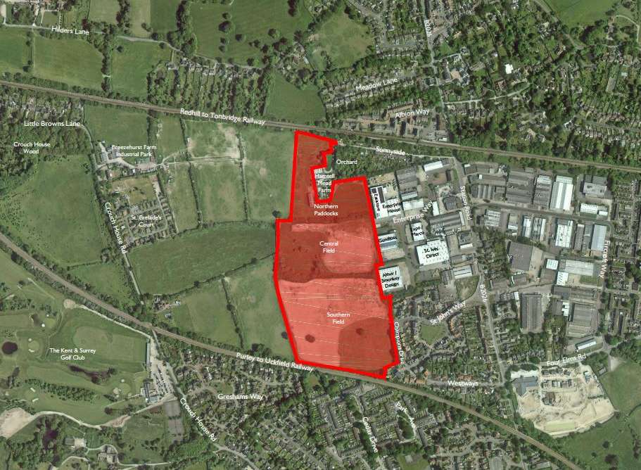 The site which Cooper Estates Ltd has outlined for development. Picture: Cooper Estates Ltd