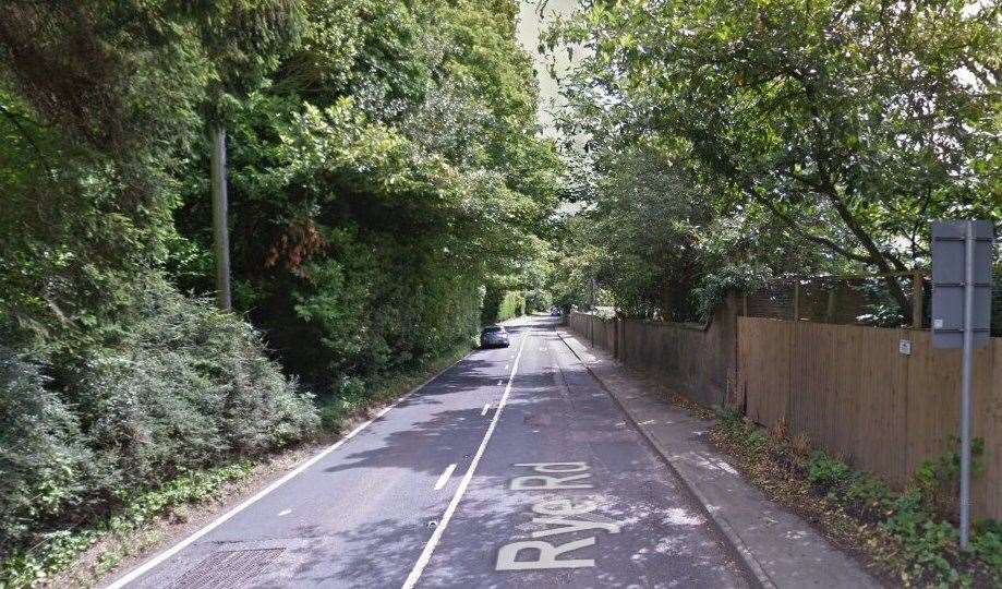 Rye Road, Sandhurst, where Thomas Robinson was struck by a van