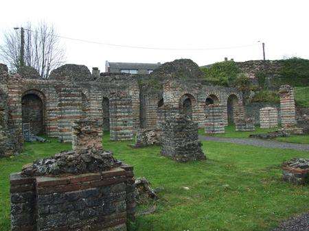 Part of the excavated forum in Bavay