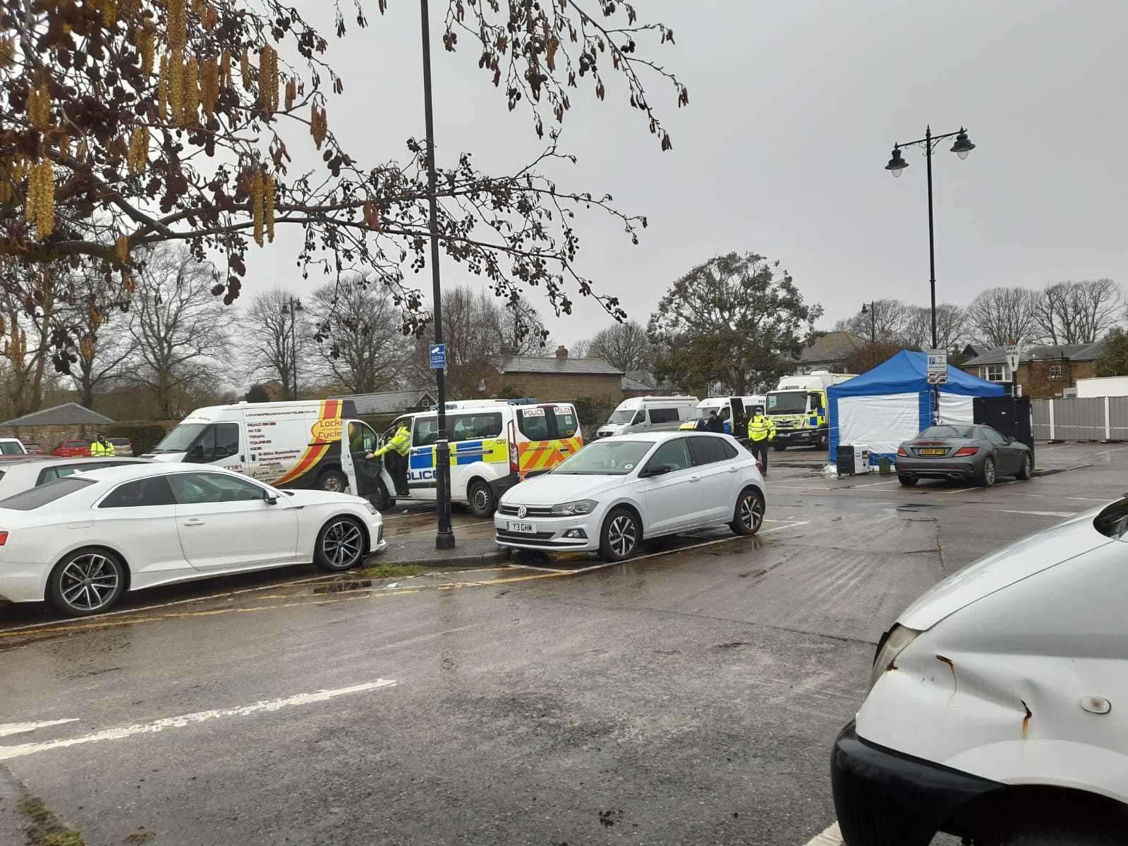 The Met presence in Sandwich this morning. Picture: Beth Robson