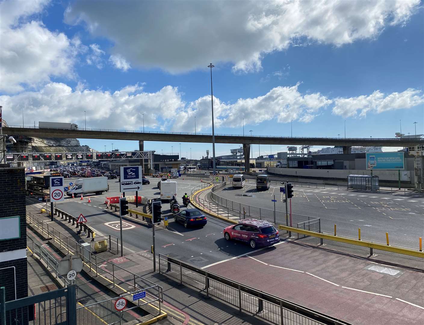 The Port of Dover is 22 miles away from Sevington Inland Border Facility in Ashford