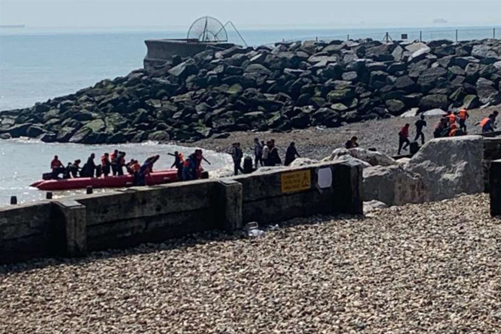 Asylum seekers landing at Kingsdown last summer