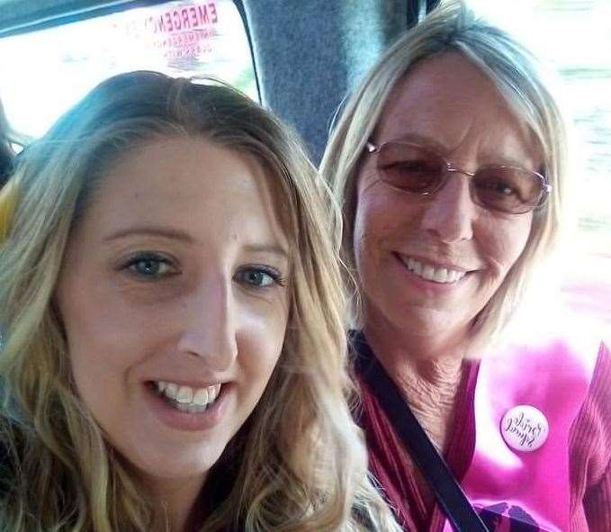 Catherine Oluds with her mum, Teresa