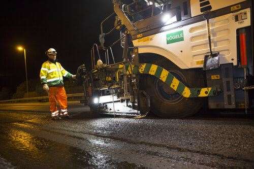 More work like this, taking place overnight on the strategic road network, will be carried out by Highways England over the next 12 months. Picture: Highways England