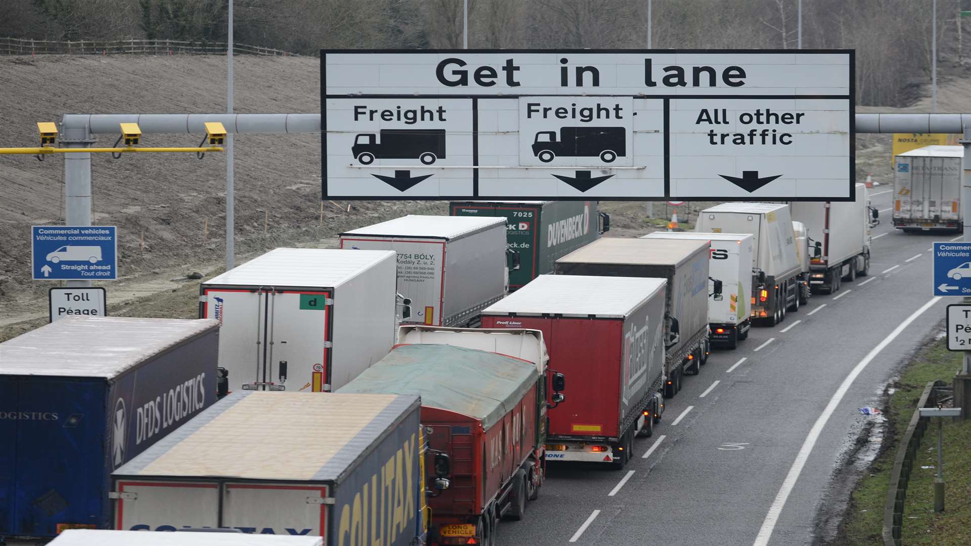 The traffic queue where the incident happened in December last year