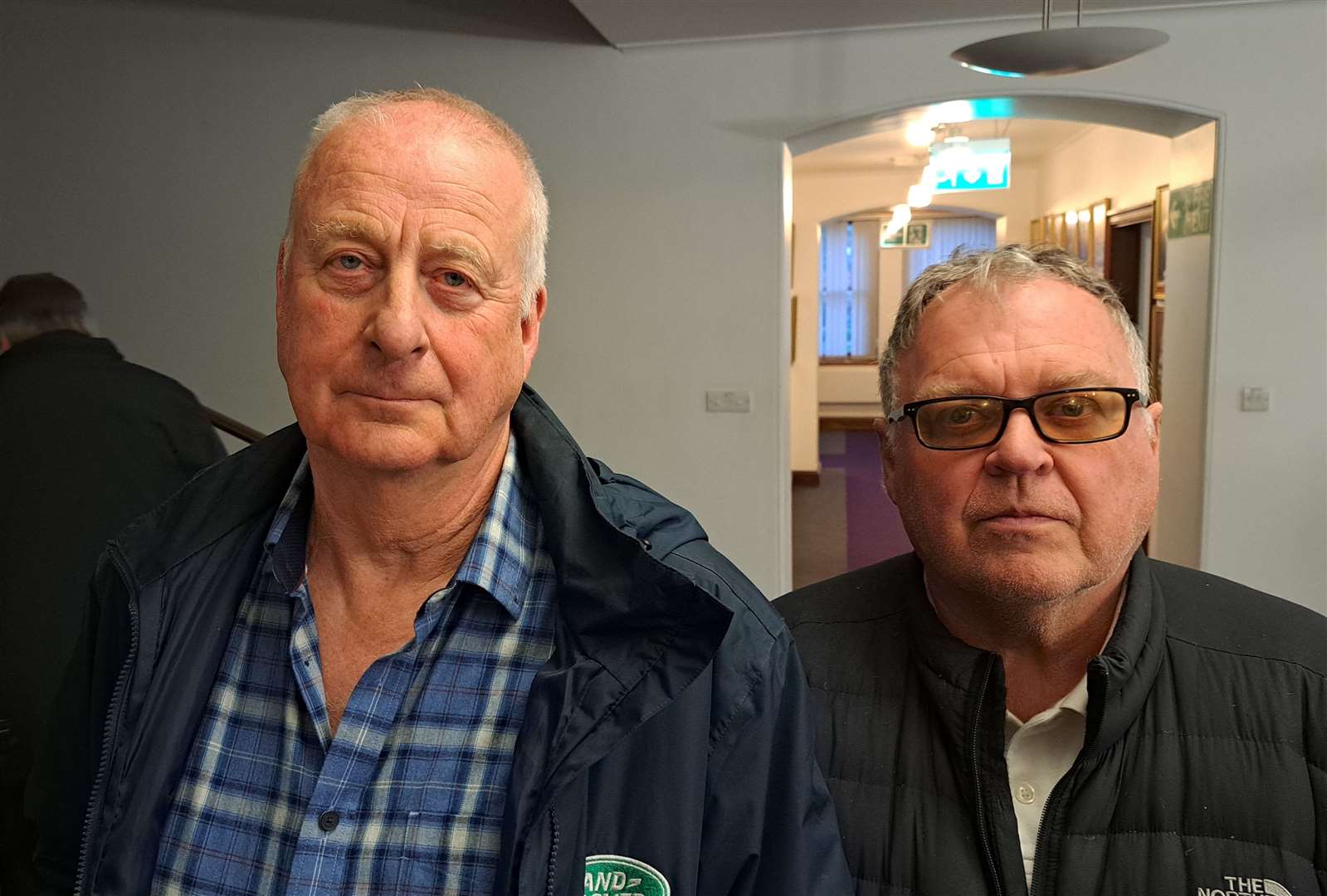 Chris Johnson, chairman of Hawkinge Town Council, left, and John Neale, chairman of Newington and Peene Parish Council