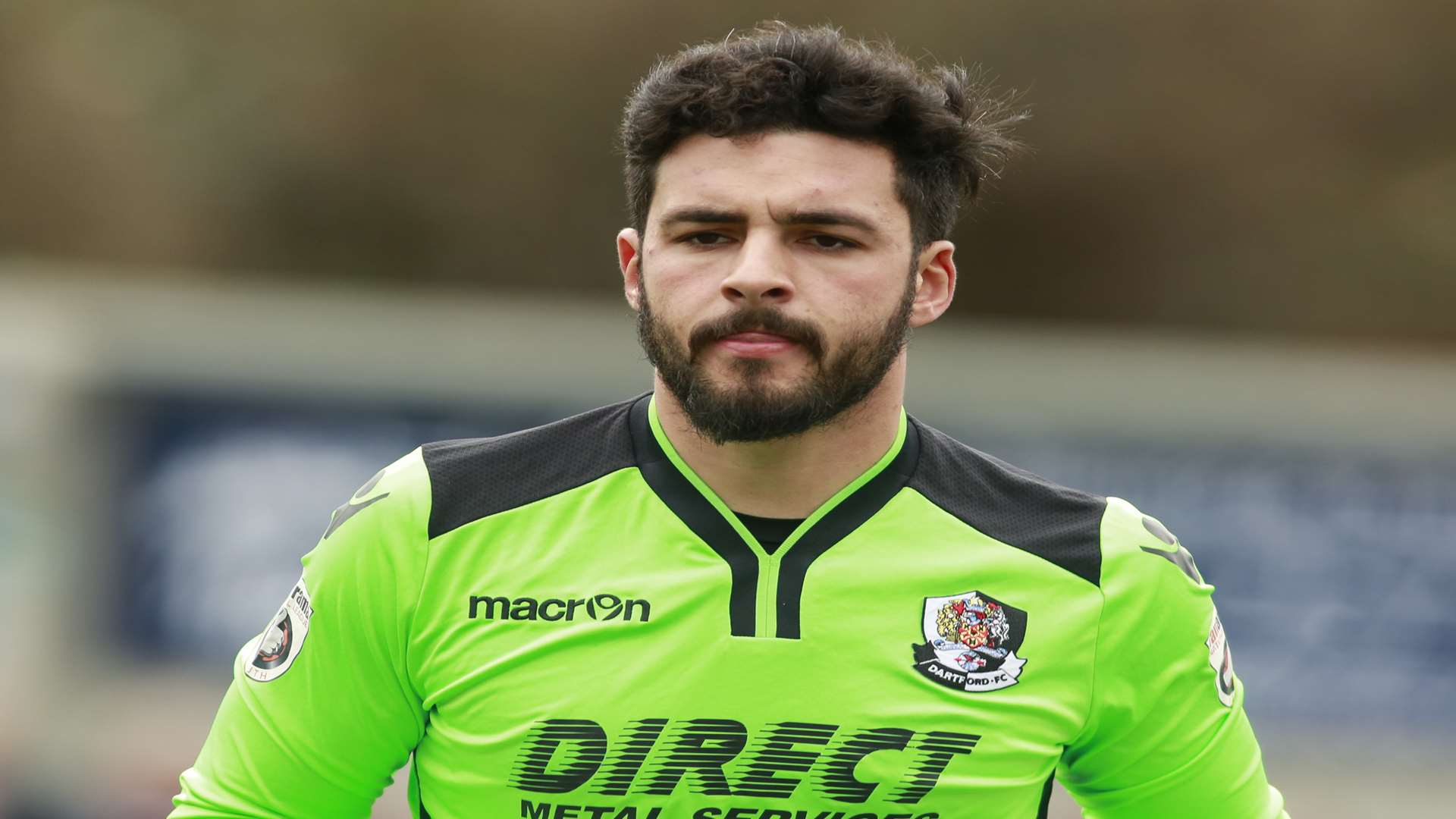 Dartford and Gibraltar goalkeeper Deren Ibrahim Picture: Martin Apps