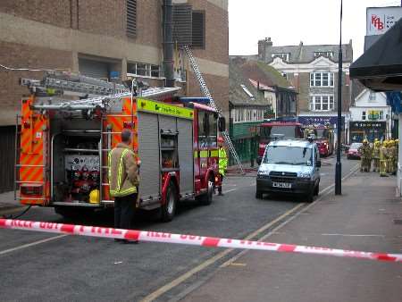 The scene of the fire in Maidstone's Union Street. Picture: ADAM CHARLTON