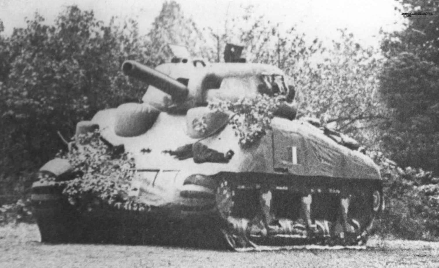 Inflatable tanks were used to deceive the Germans into thinking an invasion would come from Kent