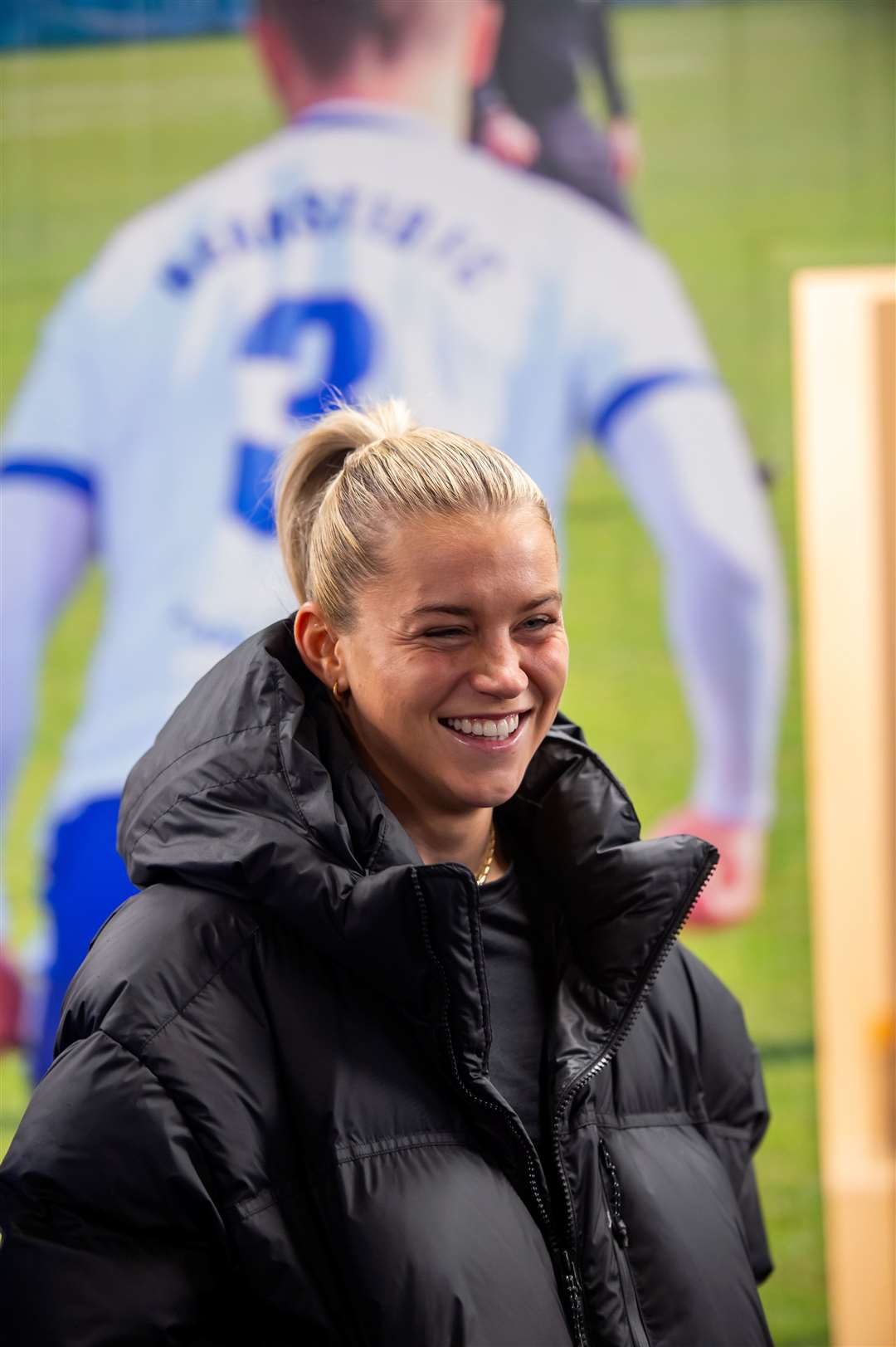 Alessia Russo in the Bearsted FC clubhouse. Picture: Ian Scammell