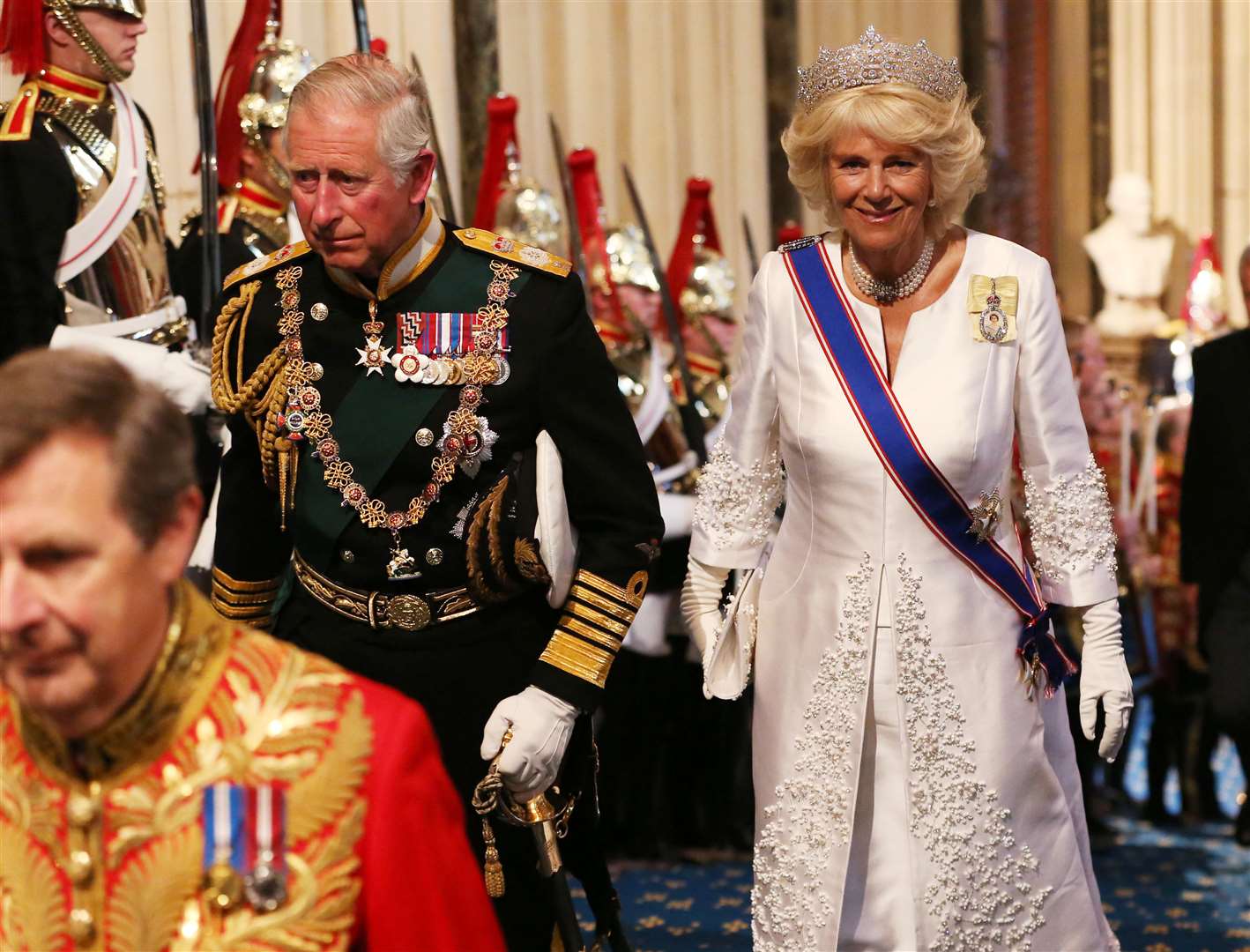 The prince and the duchess arrive for the State Opening of Parliament in 2015 (Steve Parsons/PA)