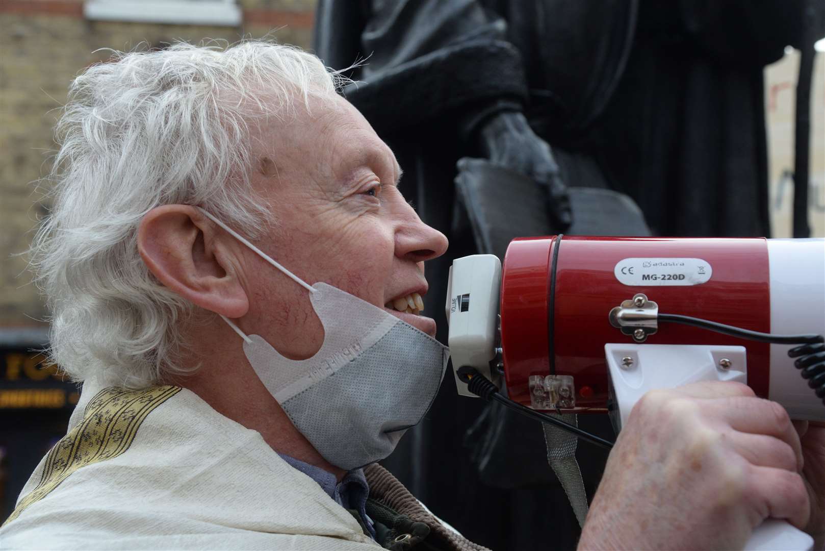 John Walker, deputy chair of the Canterbury Society on a clean air march. Picture: Chris Davey.