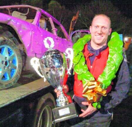 Dale Hughes with the spoils of victory