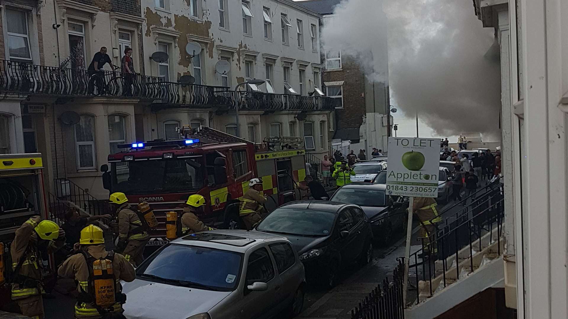 Fire in Ethelbert Road, Margate