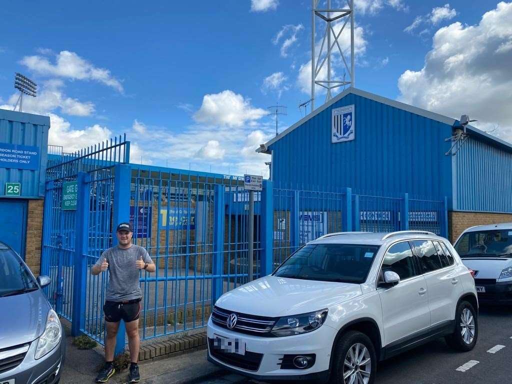 Nathan Richardson at Gillingham's Priestfield Stadium