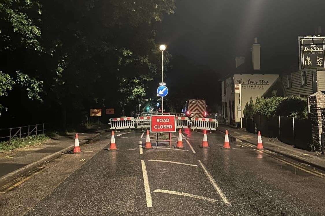 The Key Street closure. Picture: Mandy Harbour