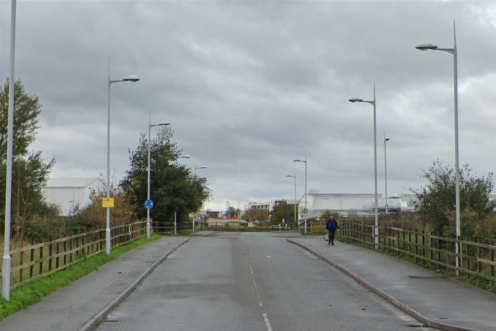 Emergency services descended on Millennium Way, Broadstairs, after the crash. Picture: Google