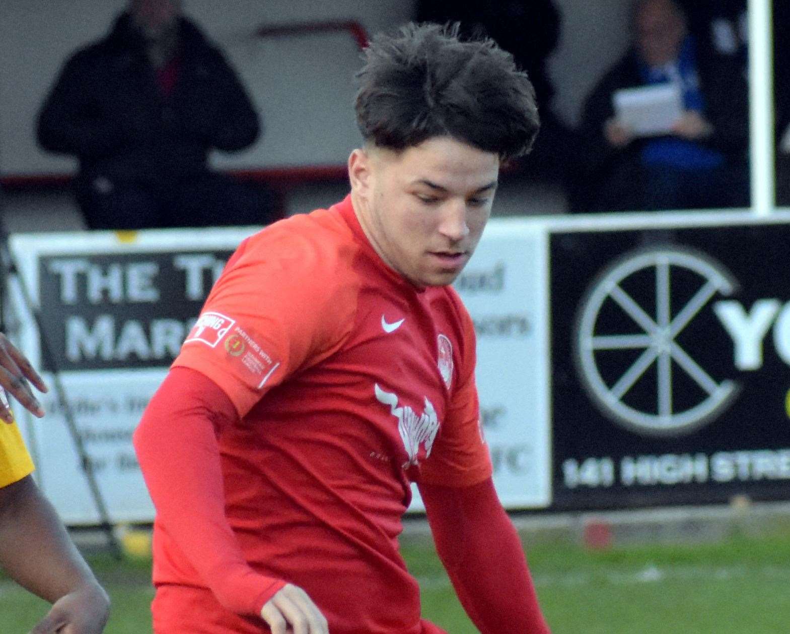 Lydd Town forward Tyler Sterling. Picture: Randolph File