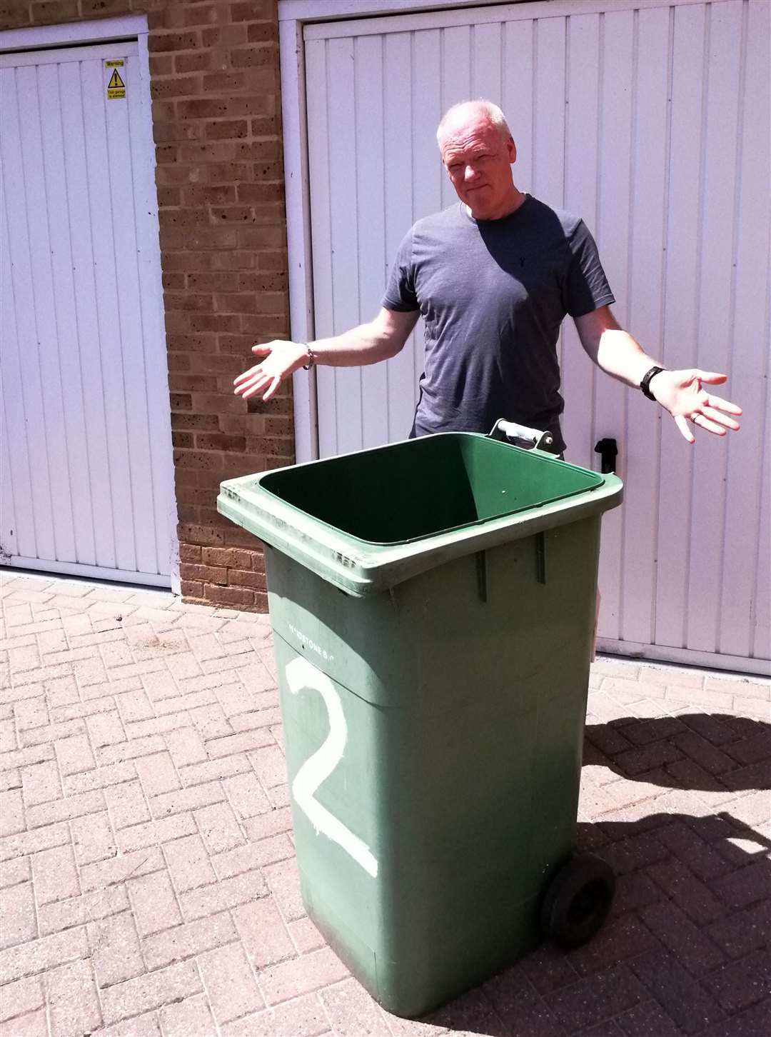 Tim Spencer and his broken bin – that isn’t officially broken