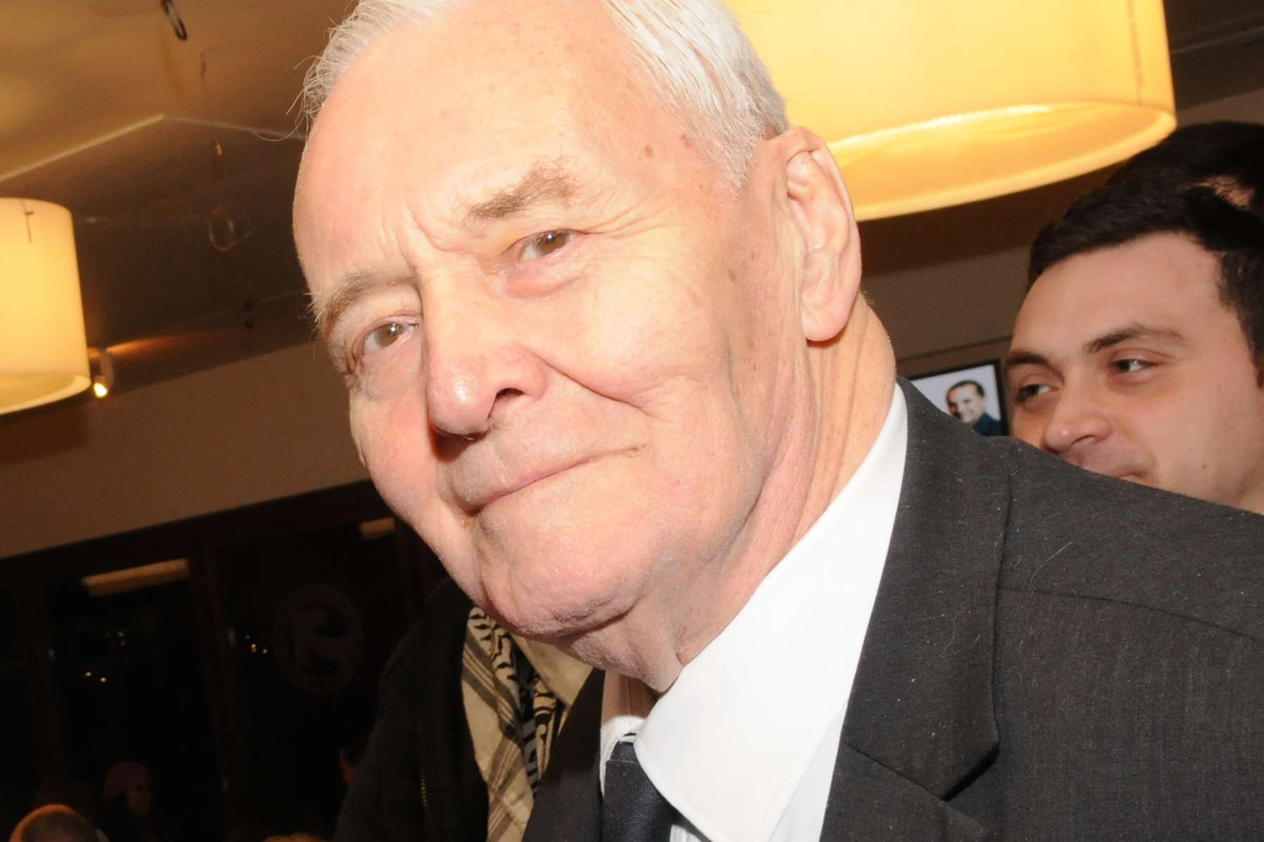 Veteran politician Tony Benn on a visit to Kent