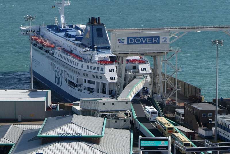 Adverse weather in the channel is causing delays at the Port of Dover