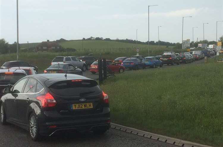 Queues are not unusual at Cowstead Corner where Lidl wants to build a new supermarket on the Isle of Sheppey