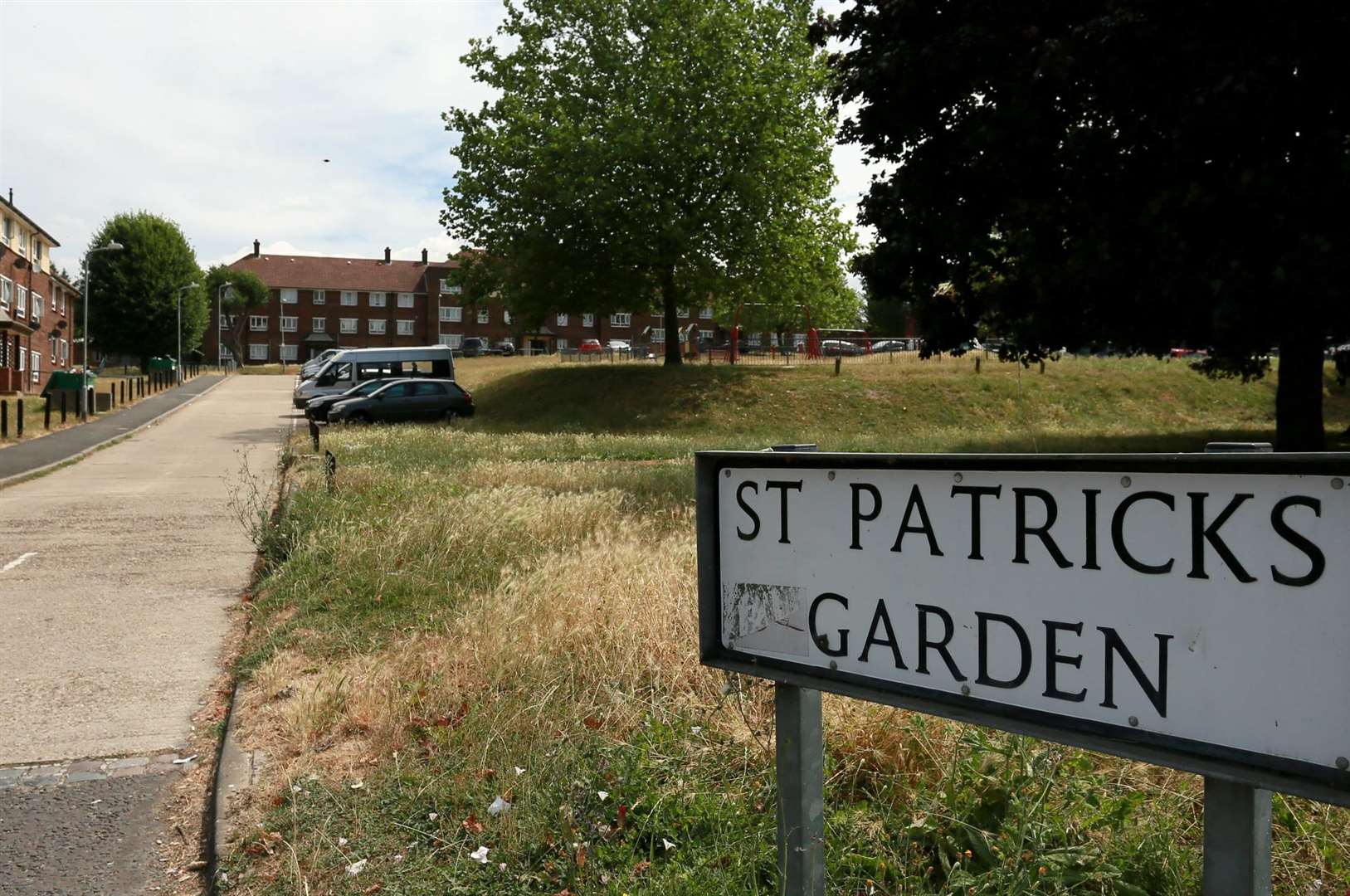 The Scene of the stabbing in Gravesend