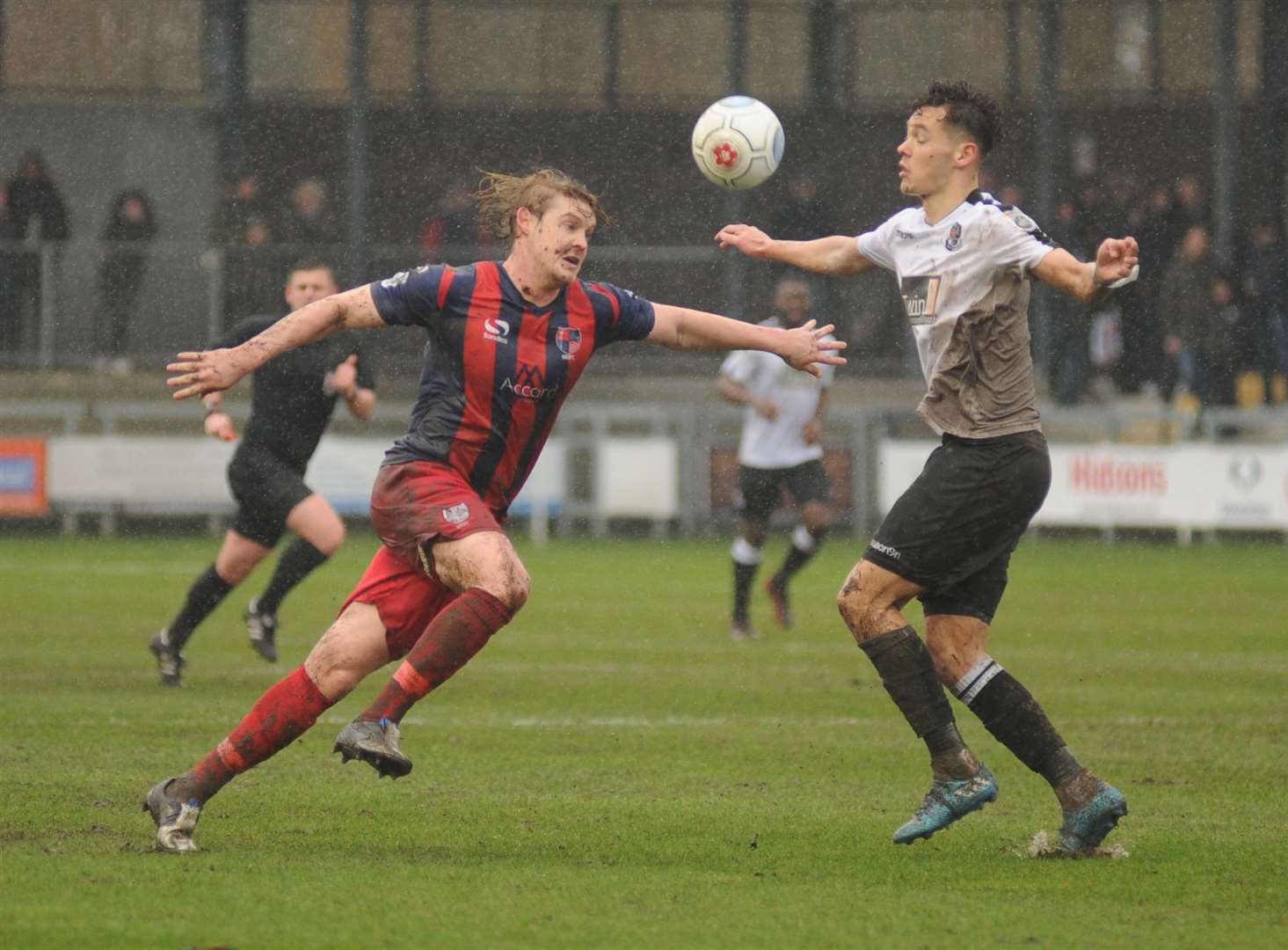 Alfie Pavey (right) was Dartford's matchwinner Picture: Steve Crispe