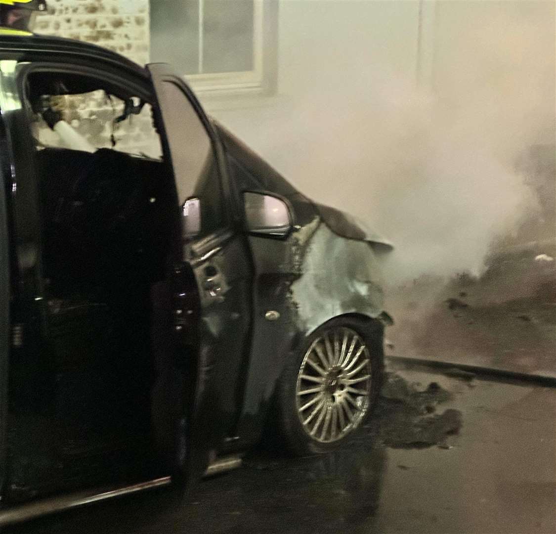 A girl jumped out of the van before the fire erupted in Whitstable Road, Faversham. Picture: Ben Fisher