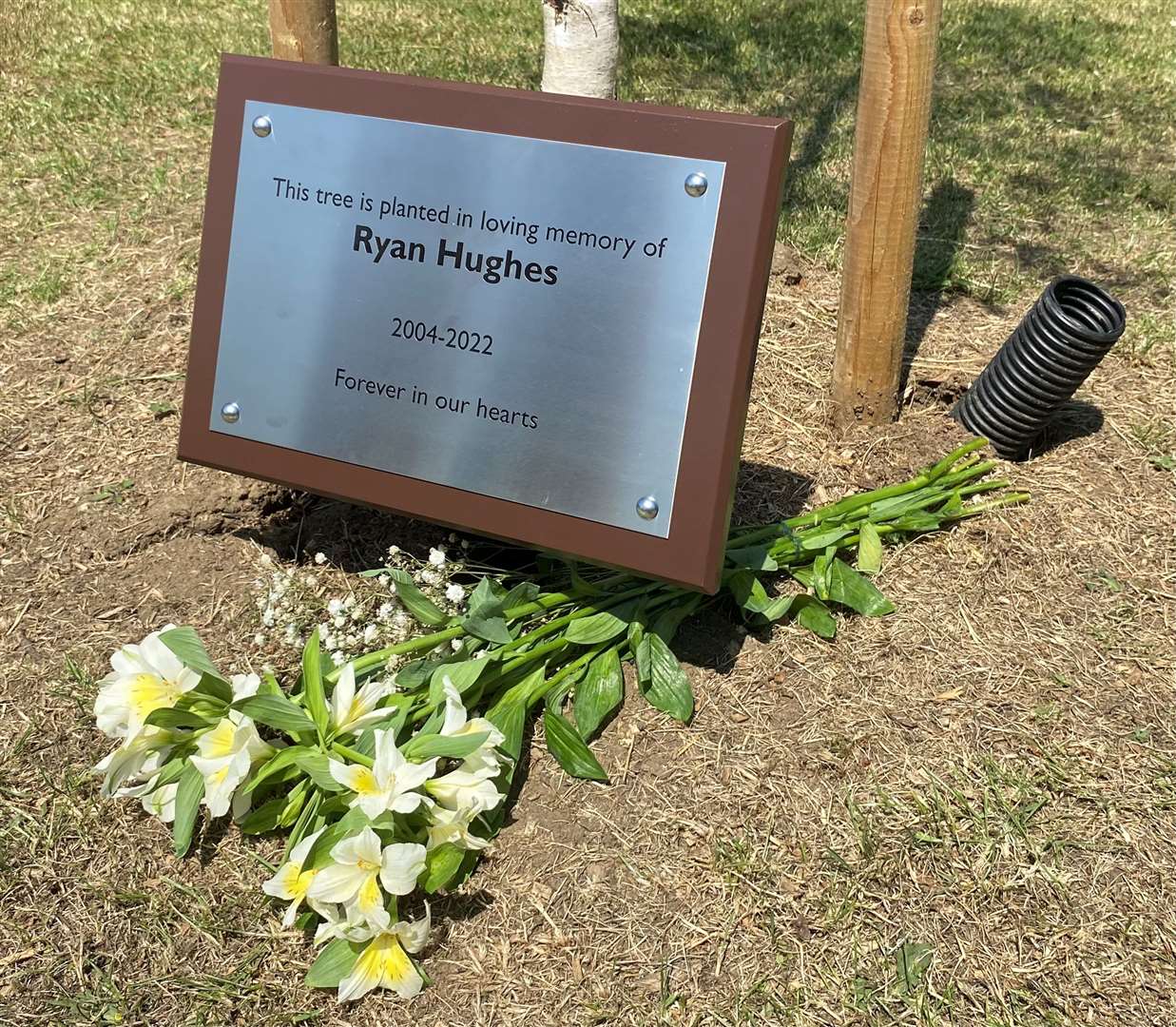 A plaque was unveiled today in Aylesford, dedicated to the teenager