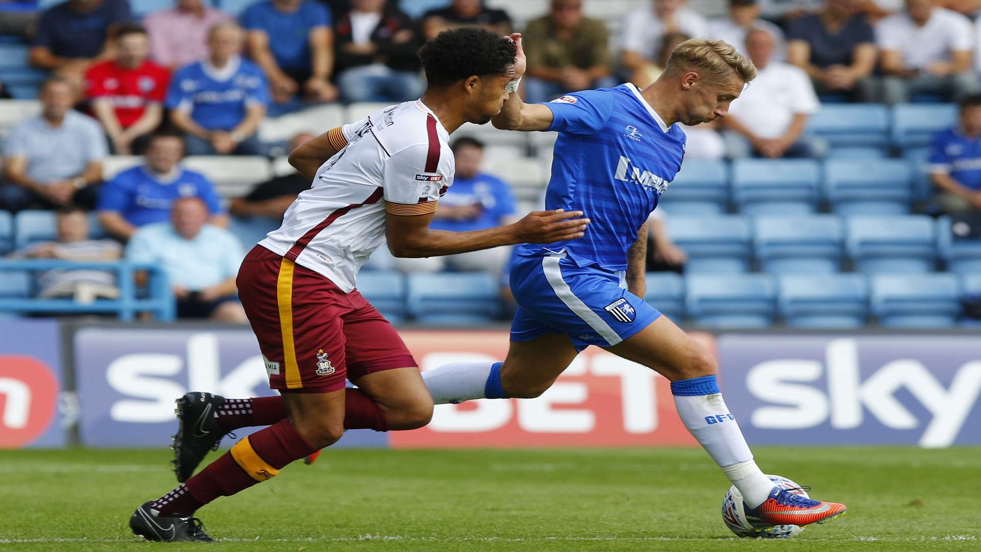 Captain Lee Martin delivers a ball into the penalty area. Picture: Andy Jones