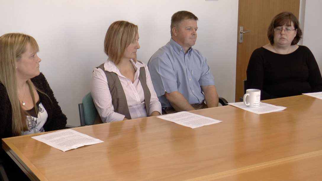 Parents Alison Lovett, Ruth Mills, Rod Mills and Patricia Wilkins.