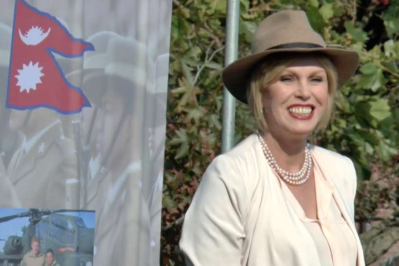 Joanna Lumley revealed the memorial today in Folkestone