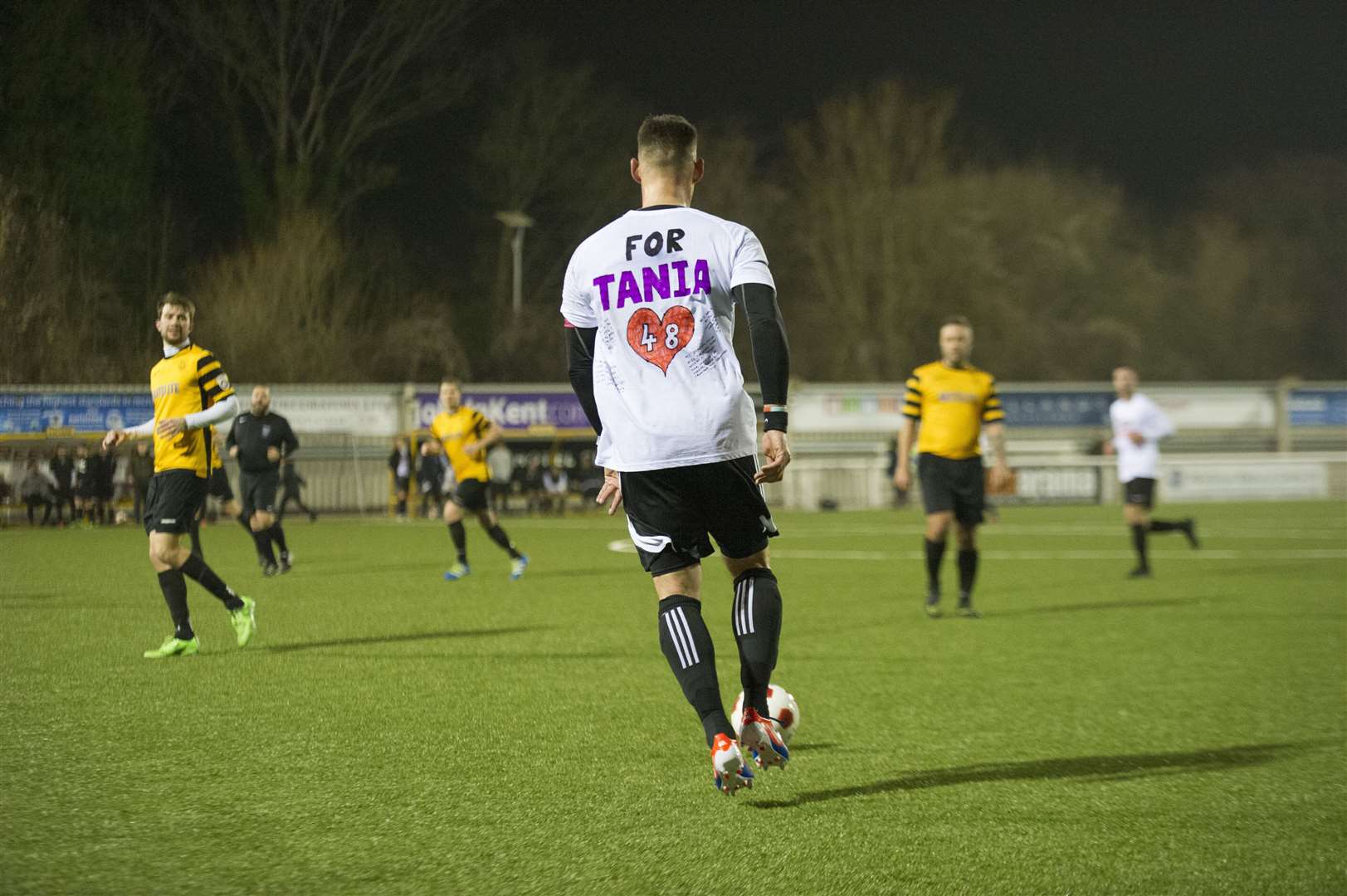 Tom Mackelden at a charity football match in aid of Cancer Research UK. Picture: Simon Hildrew