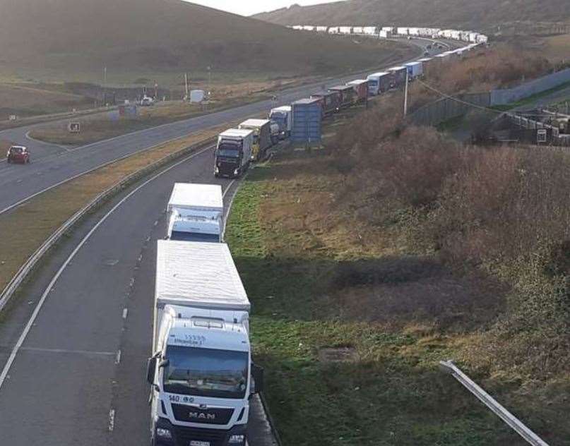 TAP is a speed reduction scheme where port bound traffic queues outside Aycliffe on the A20 and keeping the town of Dover clear. Stock picture