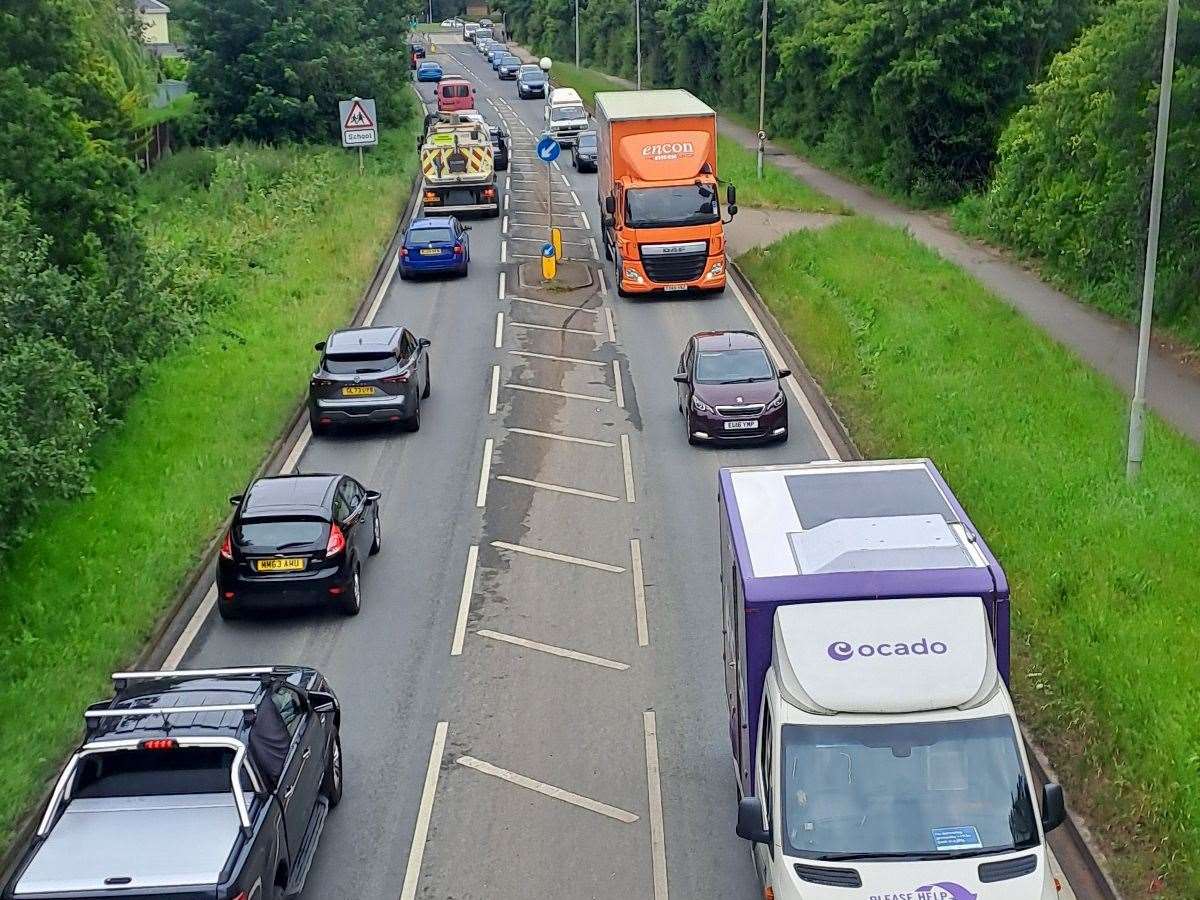 The Chestfield Tunnel on the A299 Thanet Way near Whitstable has been shut for emergency works sparking heavy delays in the surrounding areas