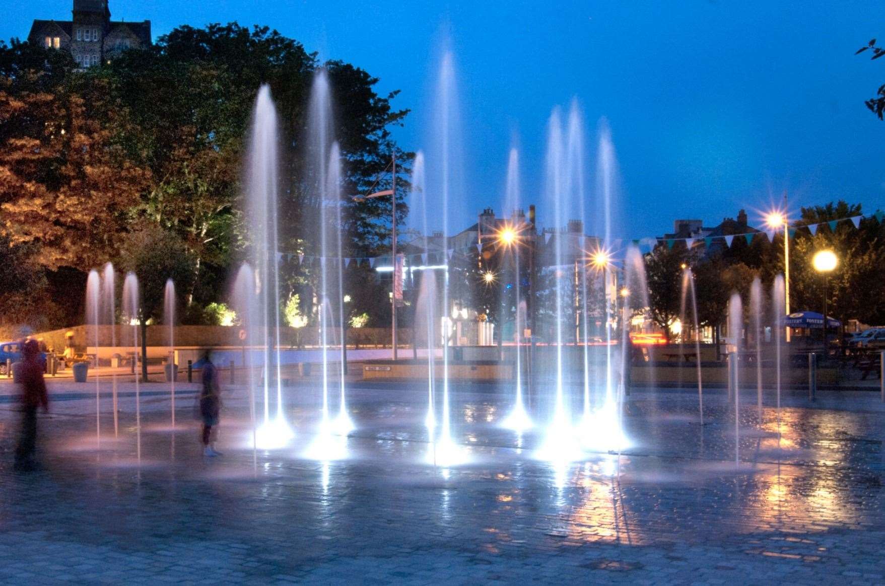 Fountains at Folkestone harbour