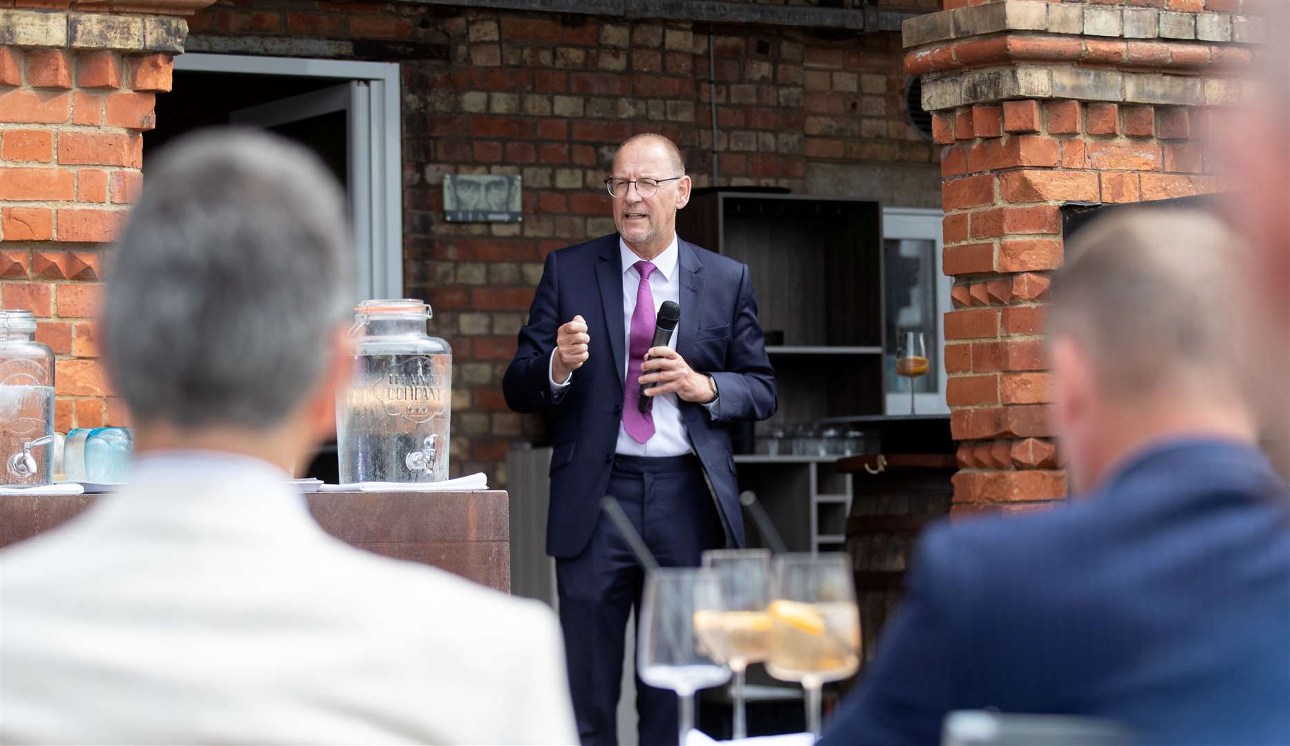 Stephen Teagle, chief executive of Vistry Group addresses guests at the celebration lunch