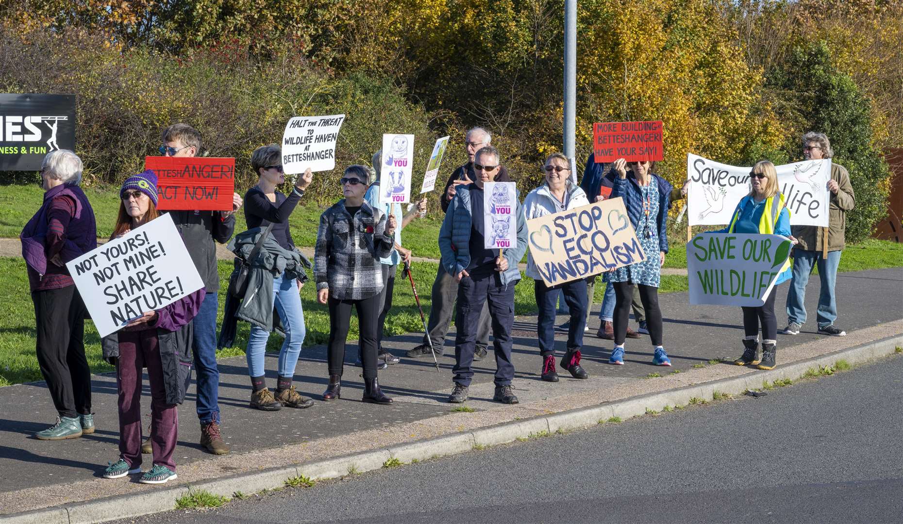 Protest were organised by the Friends of Betteshanger over environmental concerns