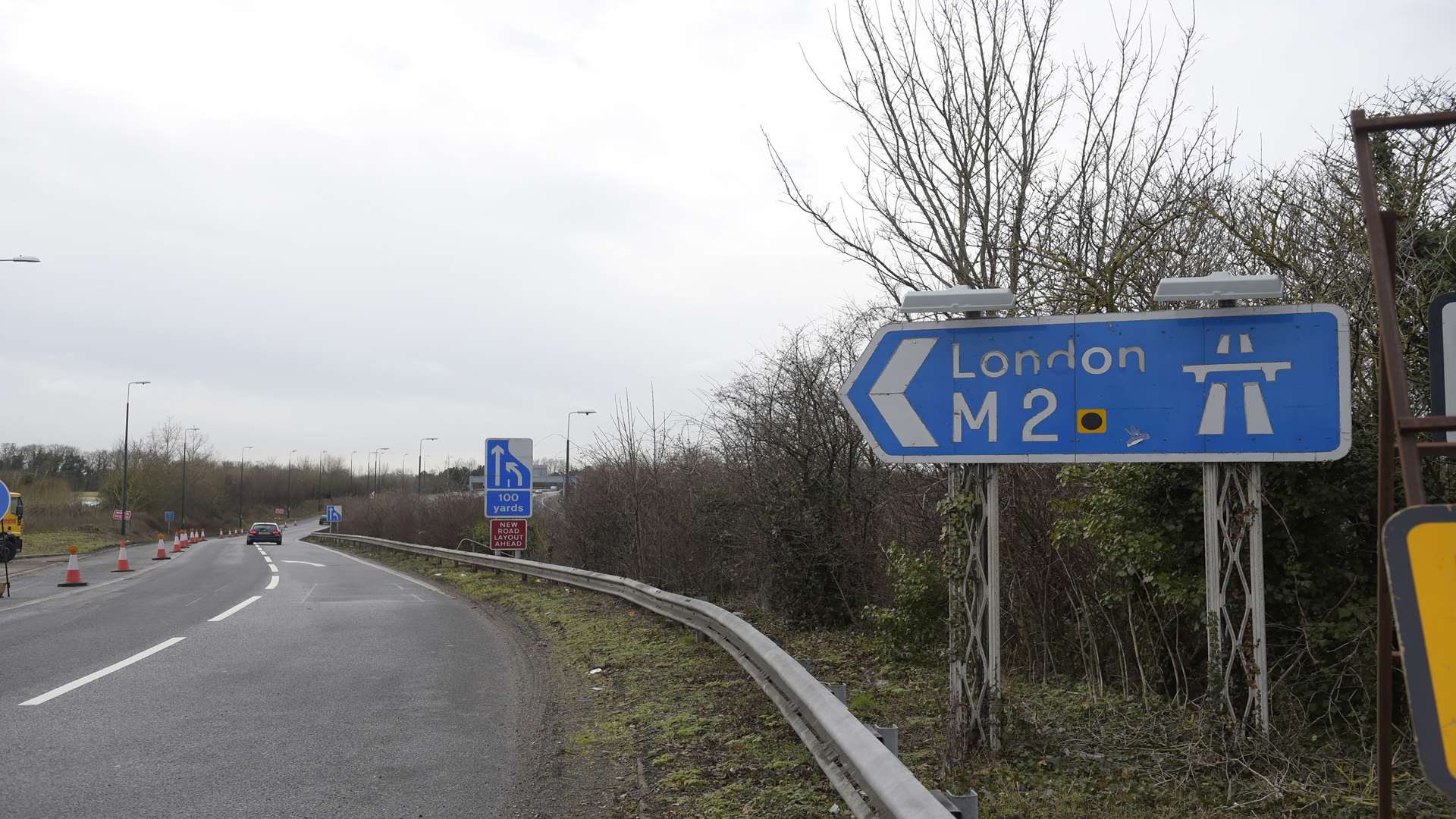 The armed police chase took place on the M2 between Faversham and Sittingbourne.