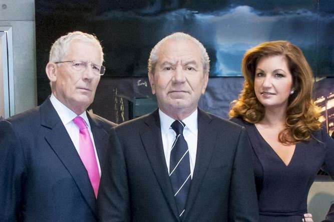 The Apprentice team of Nick Hewer, Lord Sugar and Karren Brady