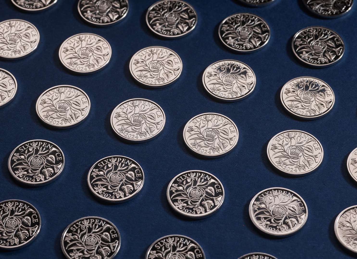 A limited run of 100 sustainable silver sixpences was being made available for Christmas 2024 (Royal Mint/PA)