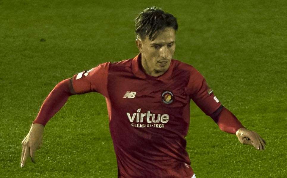 Ebbsfleet's Ben Chapman - scored the winner against Dartford. Picture: Ed Miller/EUFC (54038991)